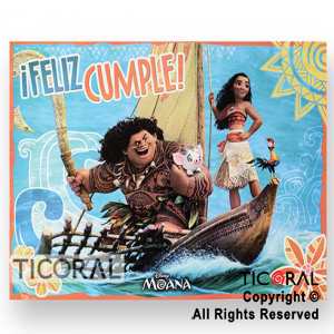 MOANA AFICHE FELIZ CUMPLE x1